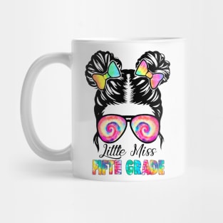 Little Miss Fifth Grade Messy Bun Girl Back To School Mug